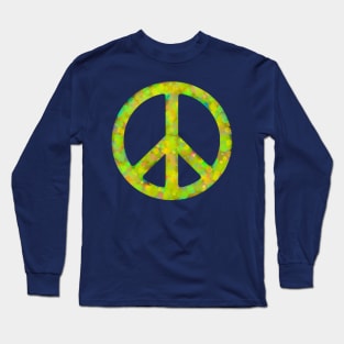 World Peace Sign Vibrant Art Graffiti Activist Long Sleeve T-Shirt